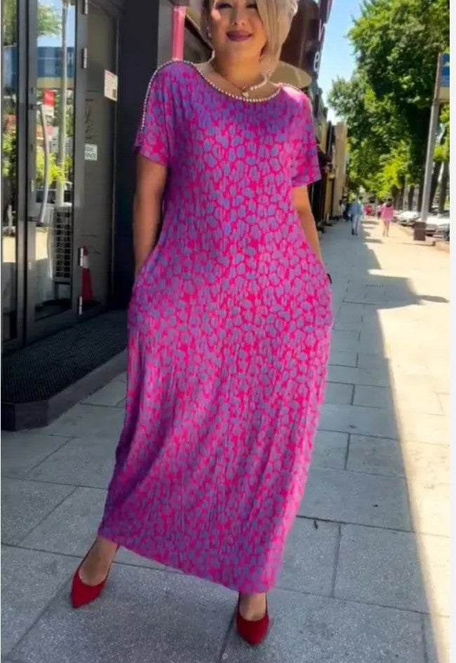 “Modernia Curve – Modern Print Plus Size Dress.”