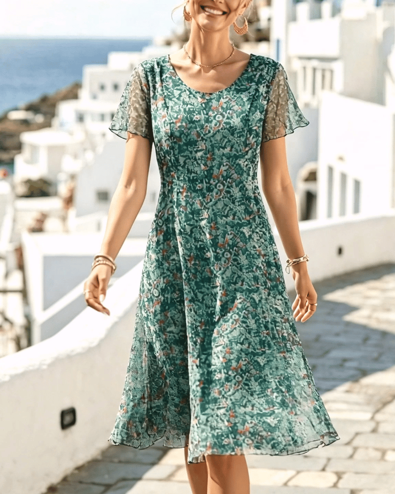 Florielle – Elegant Bloom A-Line Dress
