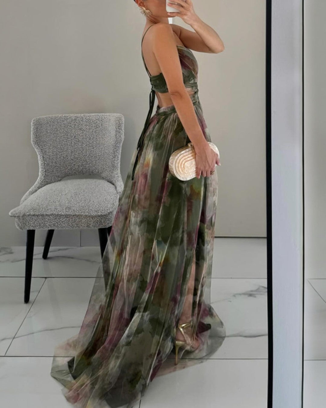 DELACROIX | Floral Elegance Maxi Dress