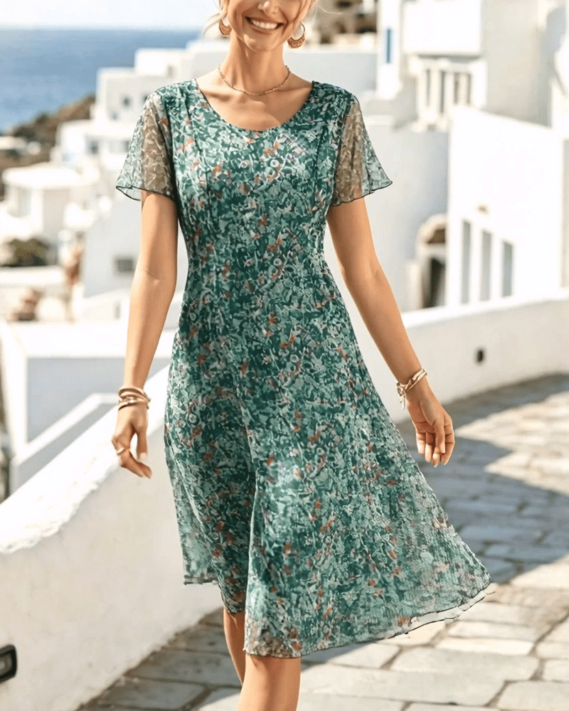 Florielle – Elegant Bloom A-Line Dress