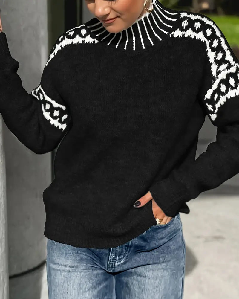 Nordelle ContrastGlow High Neck Jumper