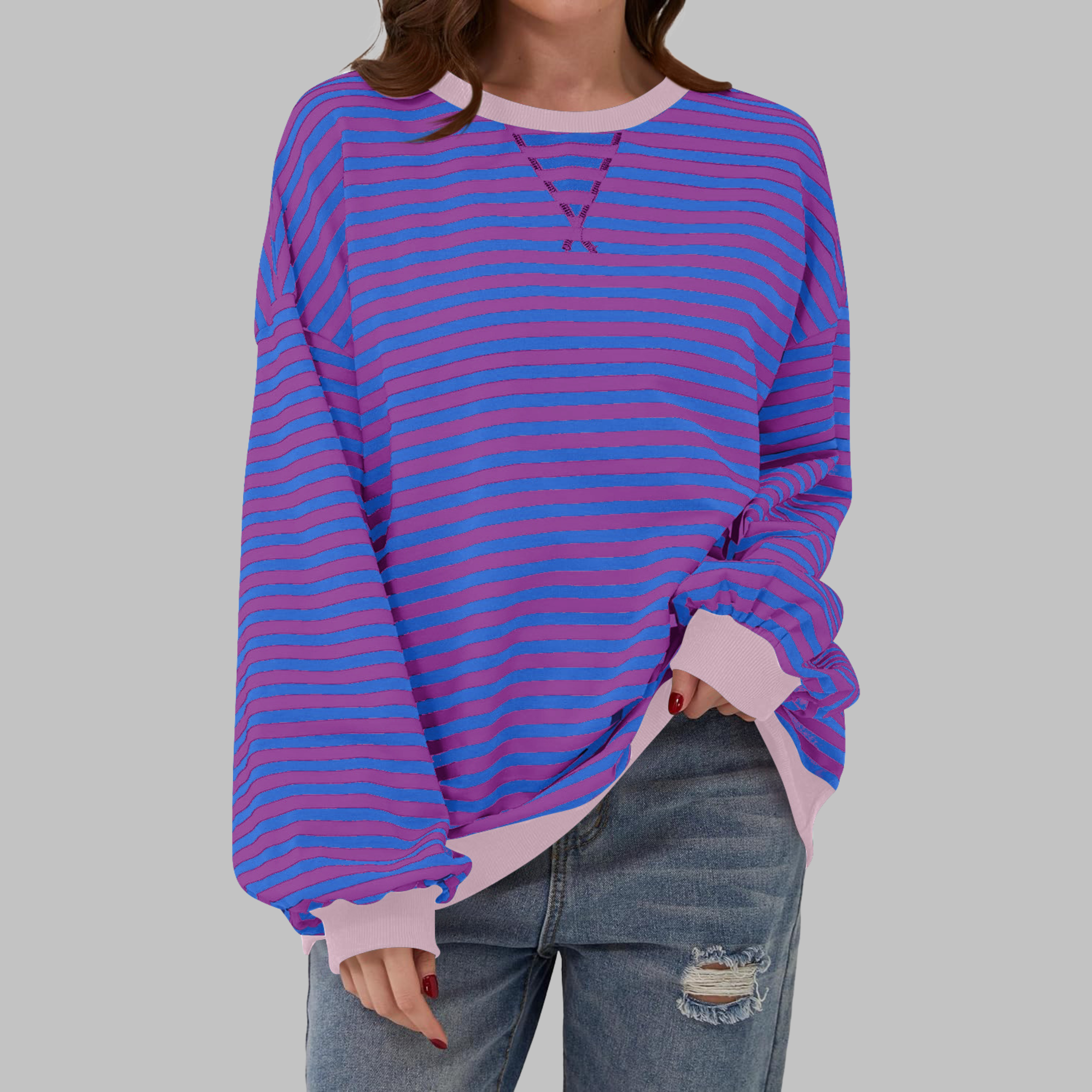 Virel Stripe Cloud Sweatshirt