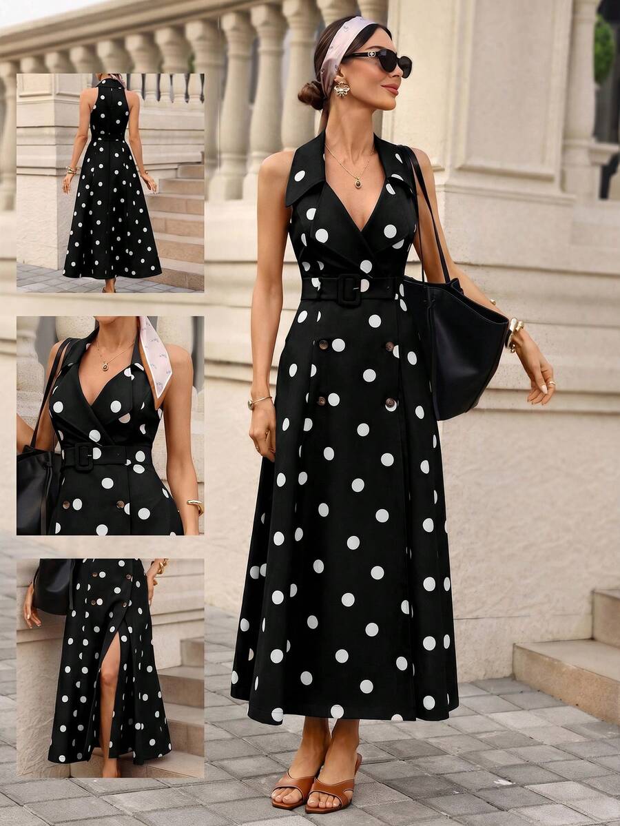 Azure Belle Belted Maxi Dress