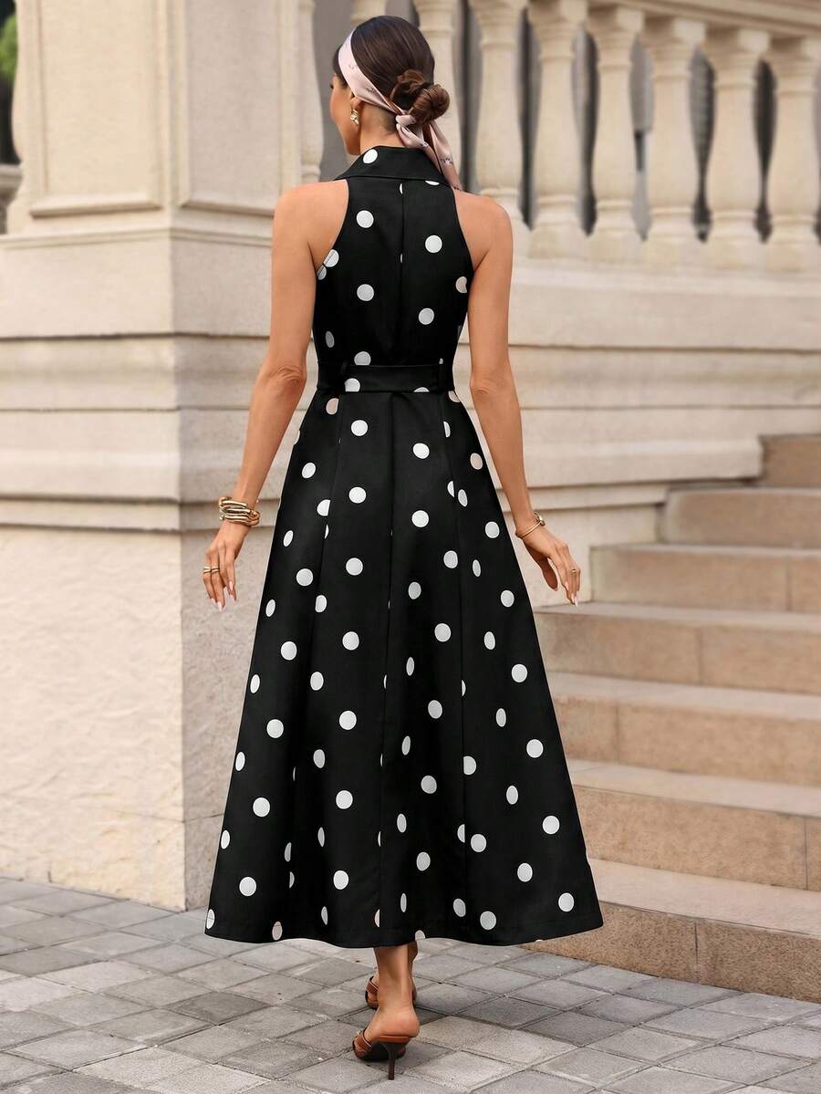 Azure Belle Belted Maxi Dress