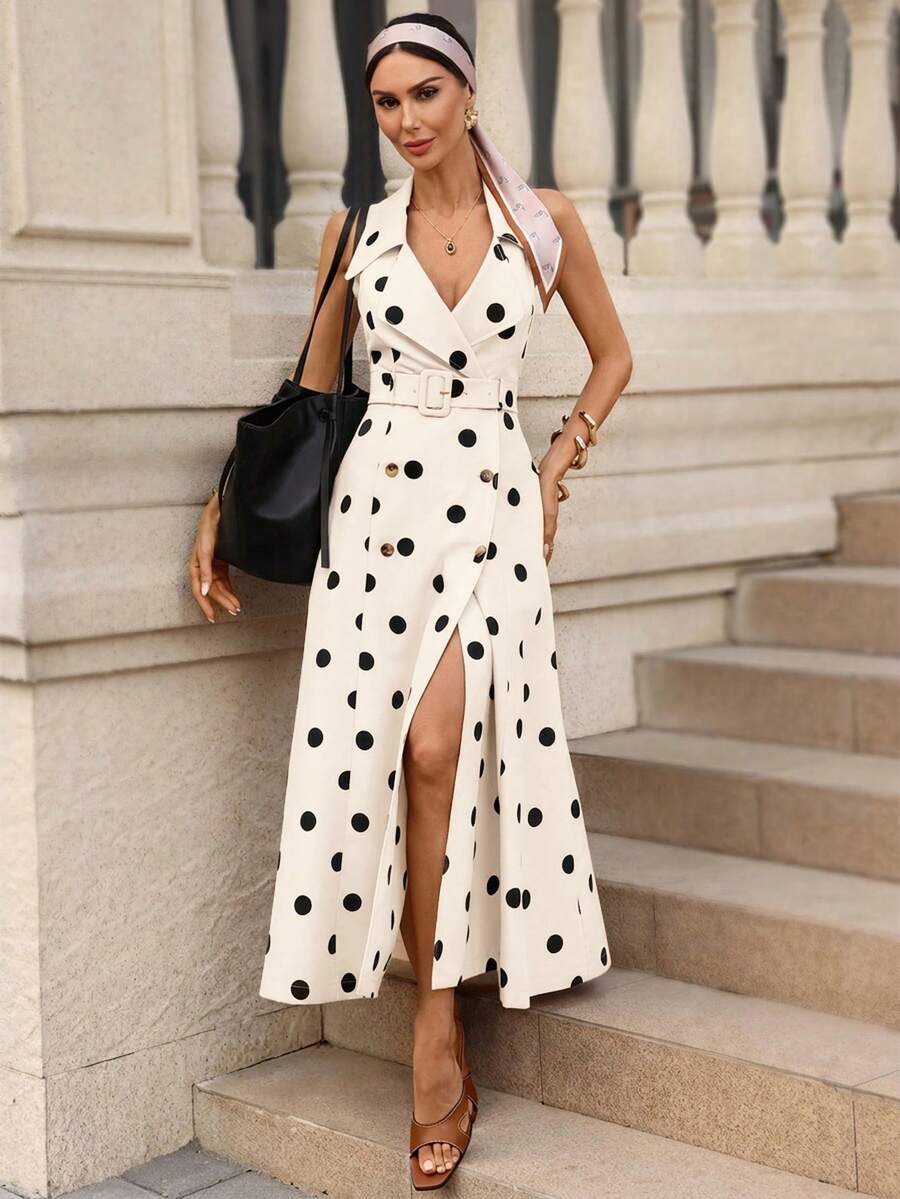 Azure Belle Belted Maxi Dress