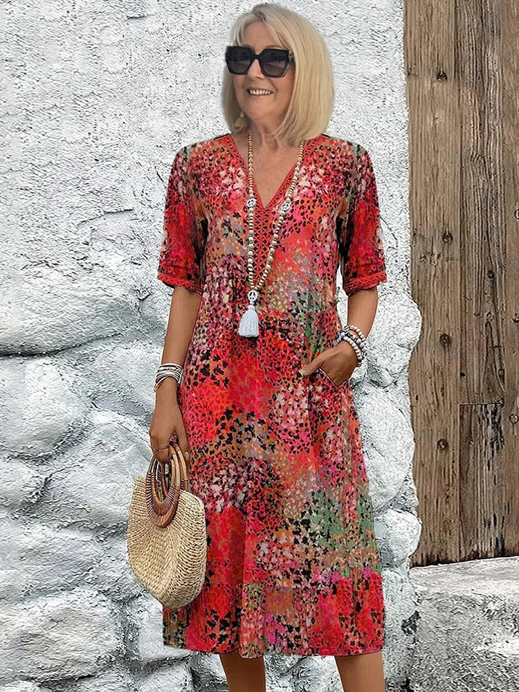 Vibrant Midi Dress ✨👗