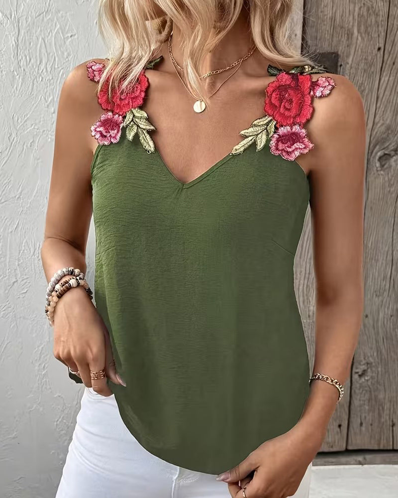 Women's Casual Floral Print Tank Top 🌸👚✨