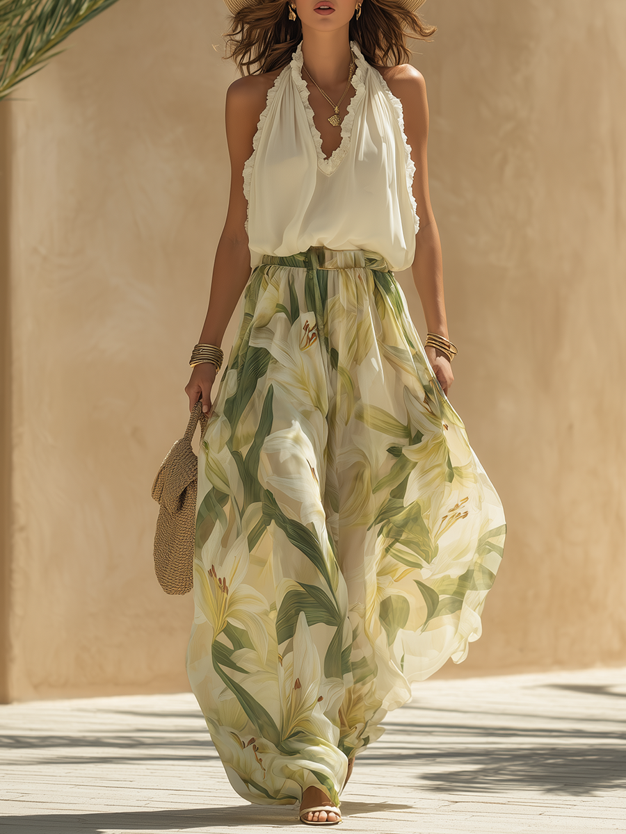 Lyselle™ Set – Elegant Floral Two-Piece Outfit