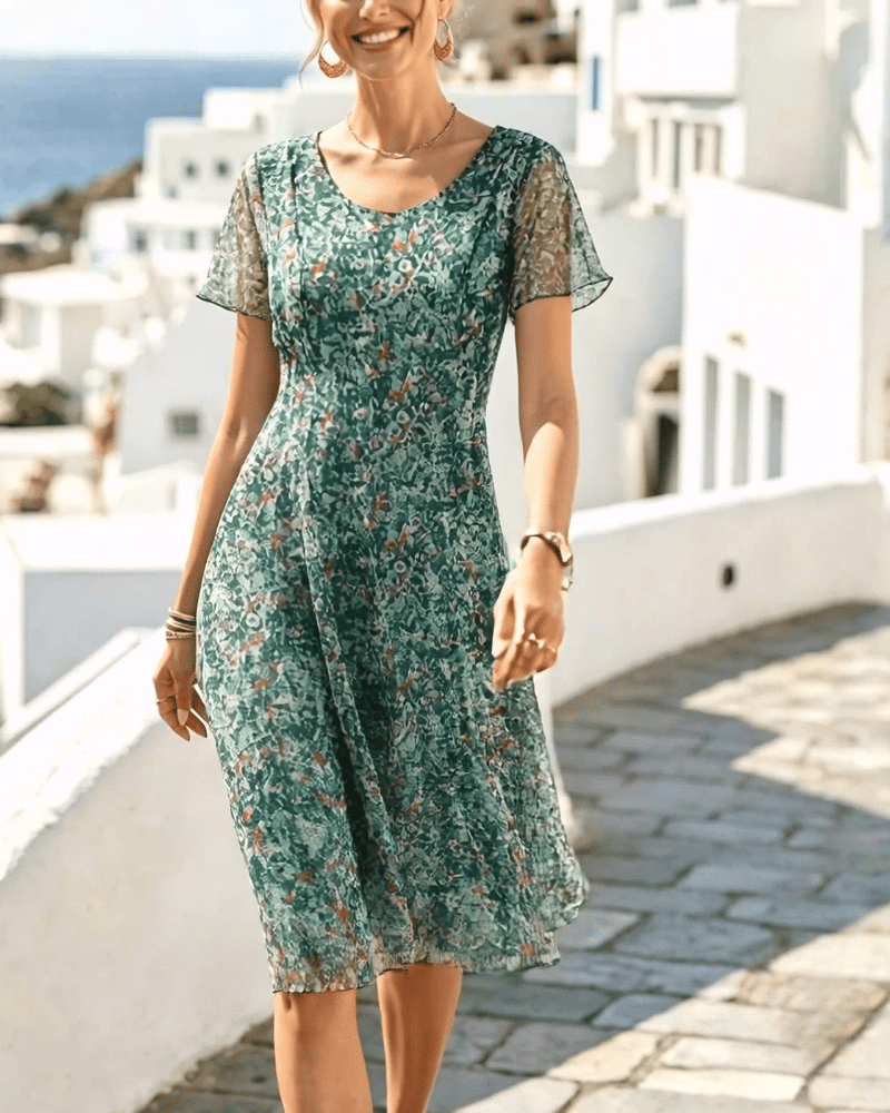 Florielle – Elegant Bloom A-Line Dress