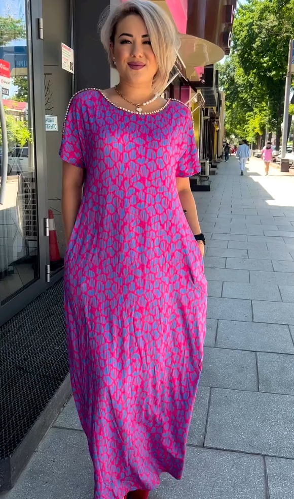 “Modernia Curve – Modern Print Plus Size Dress.”