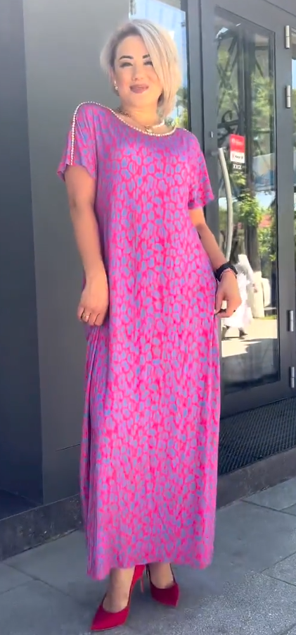 “Modernia Curve – Modern Print Plus Size Dress.”