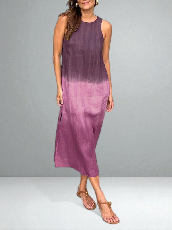 Linvera™ Cotton-Linen Print Maxi Dress