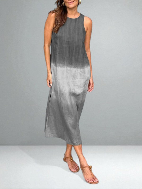 Linvera™ Cotton-Linen Print Maxi Dress