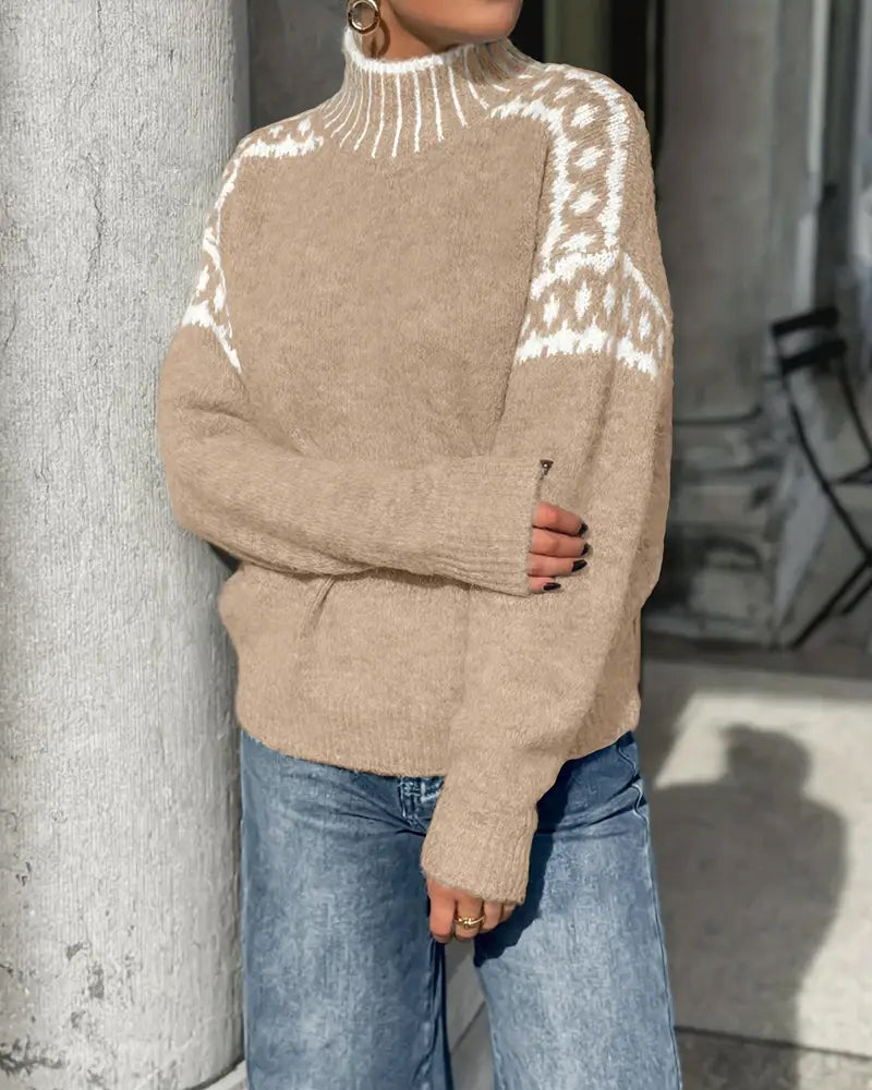 Nordelle ContrastGlow High Neck Jumper