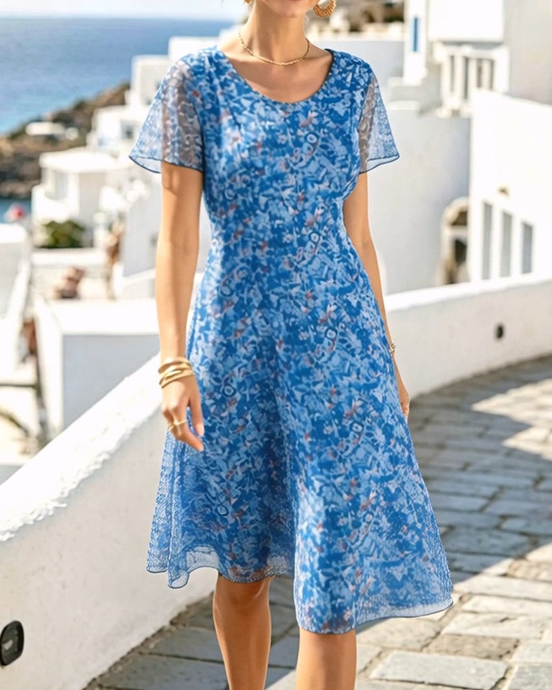 Florielle – Elegant Bloom A-Line Dress