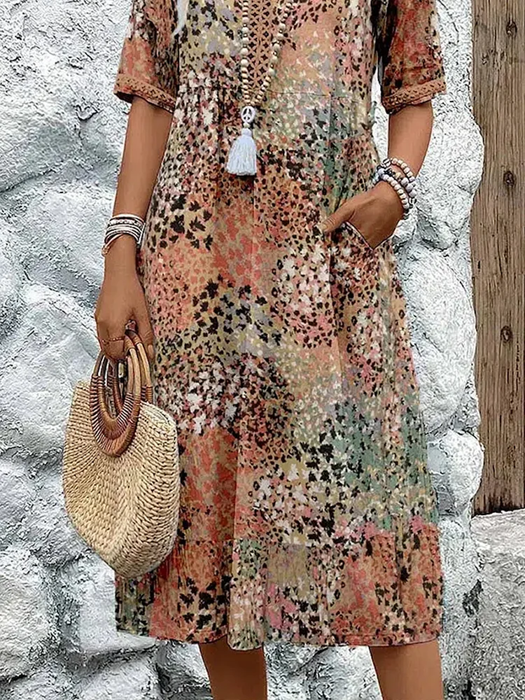 Vibrant Midi Dress ✨👗