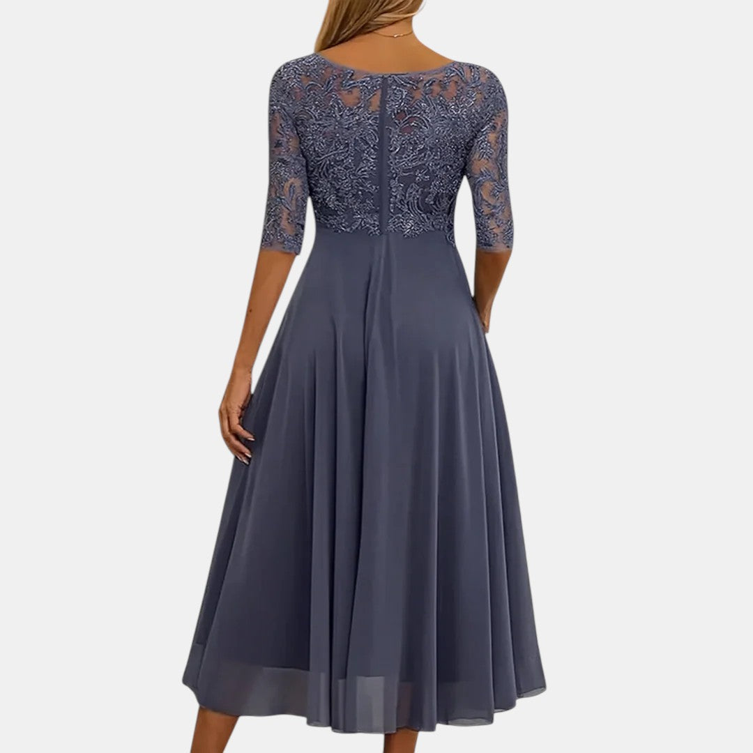 RhondaLuxe™ Raffinato Lace Elegance Dress
