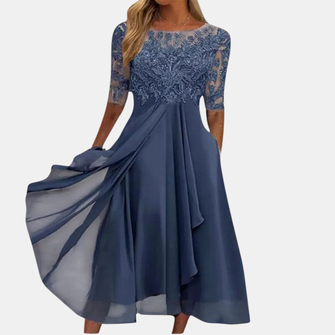 RhondaLuxe™ Raffinato Lace Elegance Dress