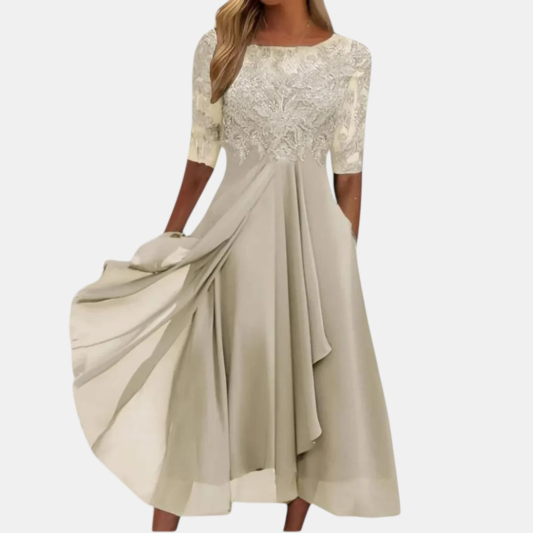 RhondaLuxe™ Raffinato Lace Elegance Dress