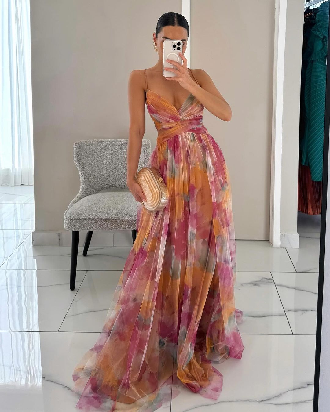 DELACROIX | Floral Elegance Maxi Dress