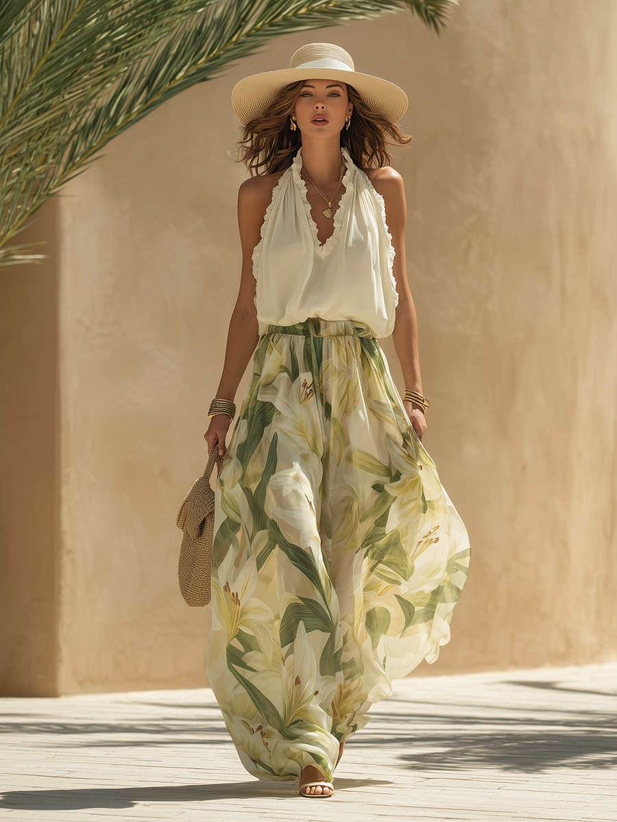 Lyselle™ Set – Elegant Floral Two-Piece Outfit