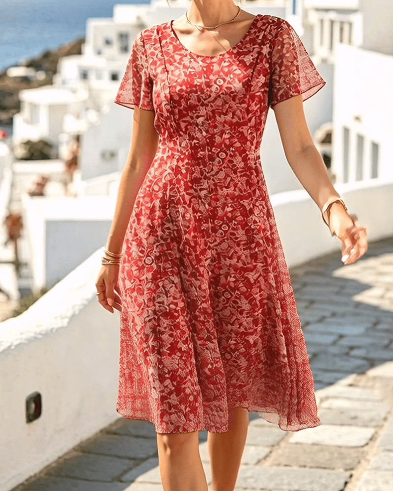 Florielle – Elegant Bloom A-Line Dress