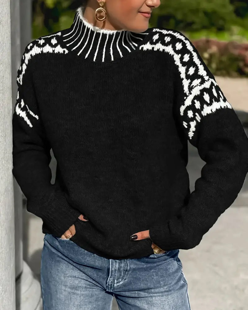 Nordelle ContrastGlow High Neck Jumper
