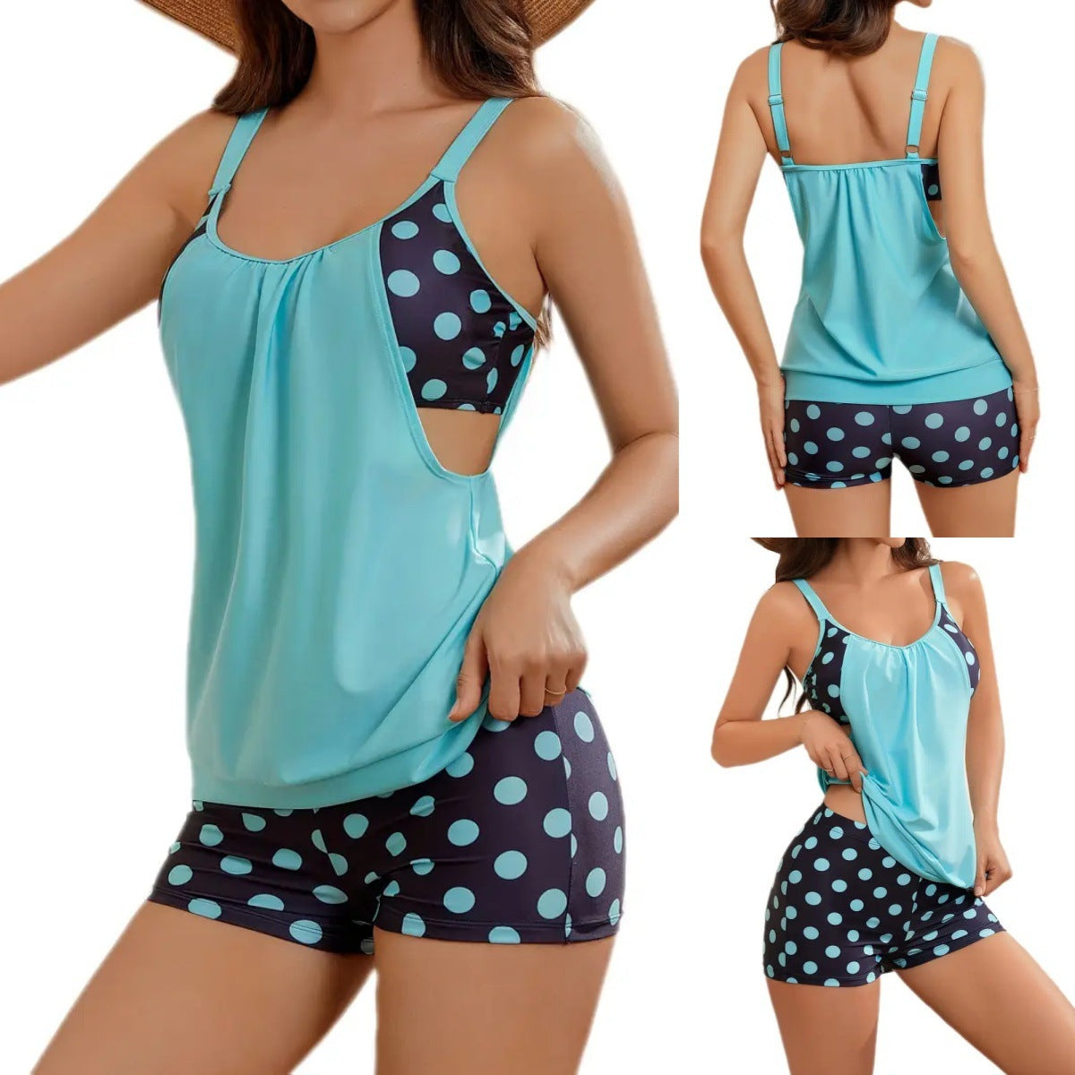 🏖️ Women's Two-Piece Polka Dot Swimsuit | Classic Polka Dots & Adjustable Straps ✨