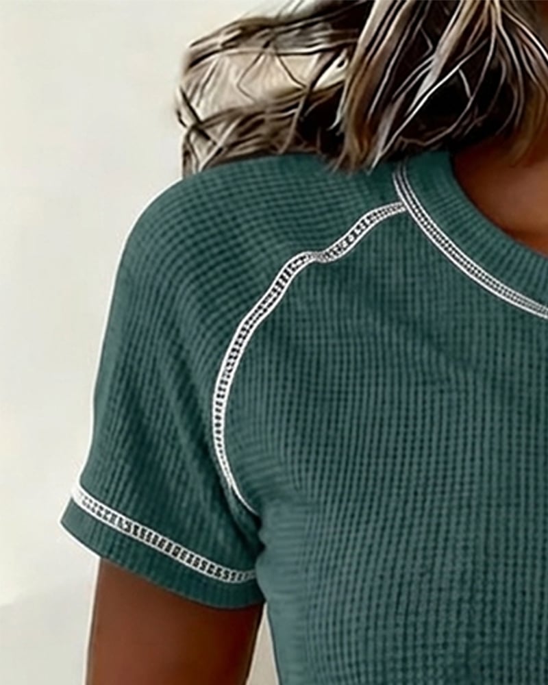 Waffero™ | Waffle Knit Henley Tee
