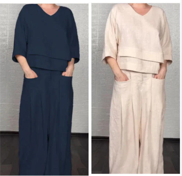 “ClaraPure FlowSet Minimalist Oversized Two-Piece Set”
