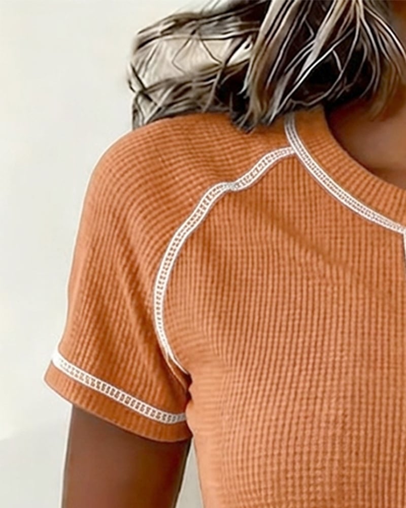 Waffero™ | Waffle Knit Henley Tee