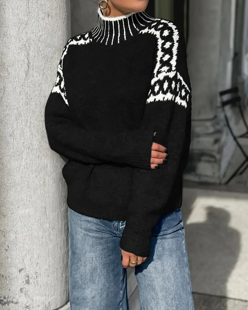 Nordelle ContrastGlow High Neck Jumper
