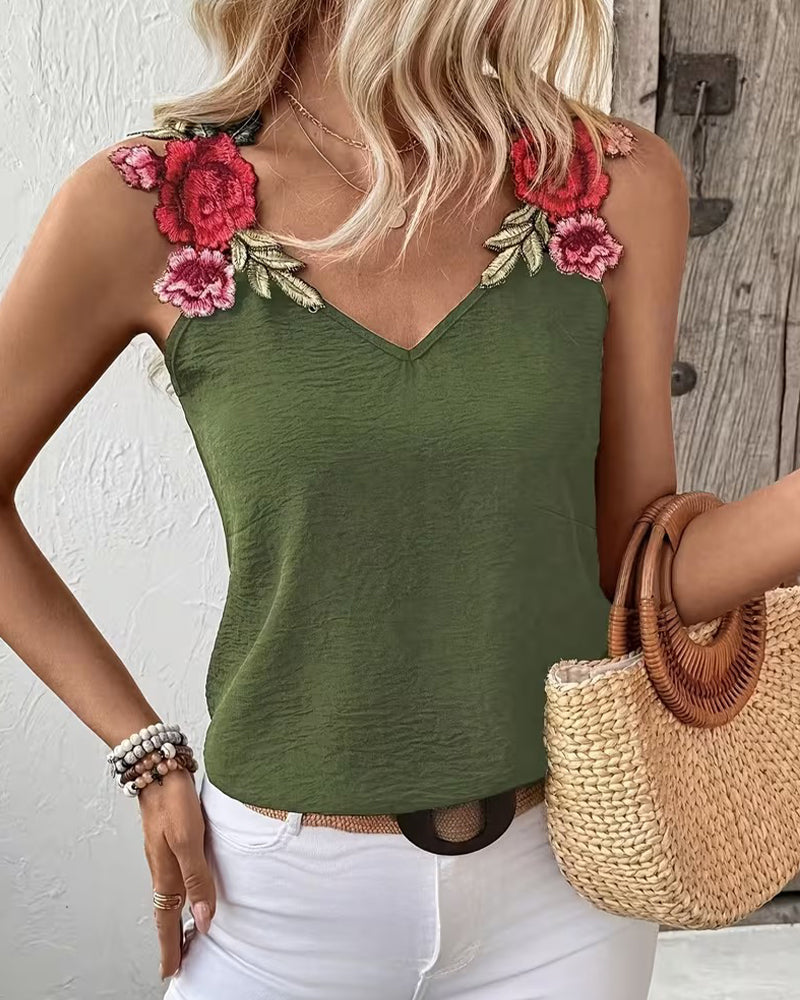 Women's Casual Floral Print Tank Top 🌸👚✨