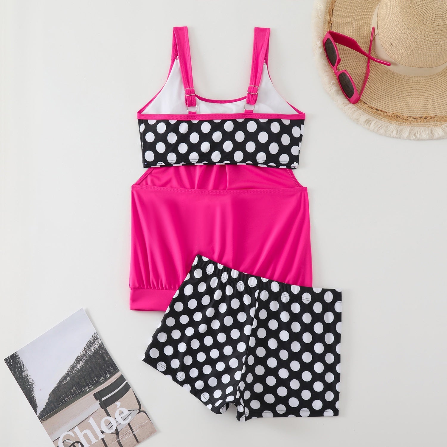 🏖️ Women's Two-Piece Polka Dot Swimsuit | Classic Polka Dots & Adjustable Straps ✨