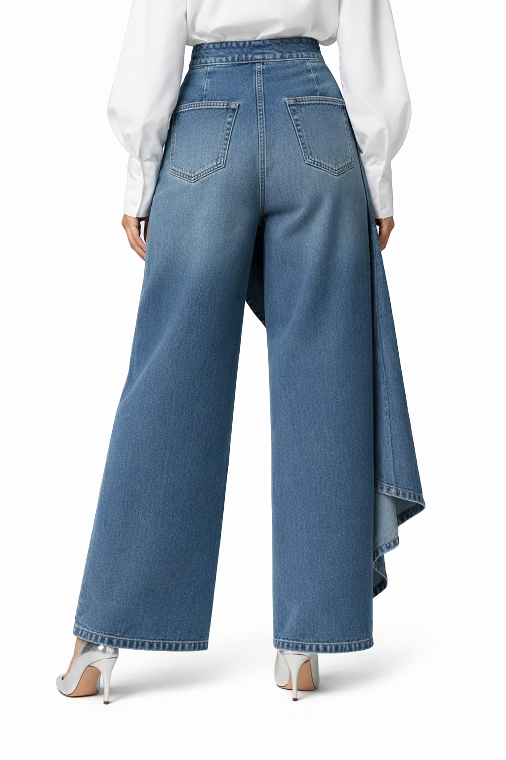 Cross-Over Denim Pants