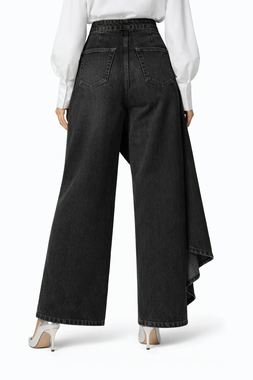 Cross-Over Denim Pants