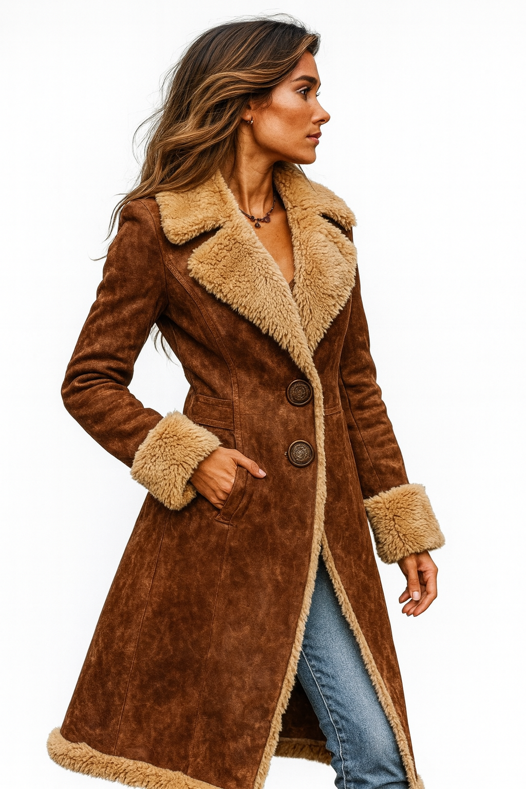 Long Faux Fur Coat