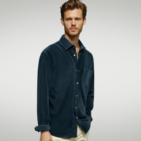 Simon™ -  Casual Corduroy Long Sleeve Shirt