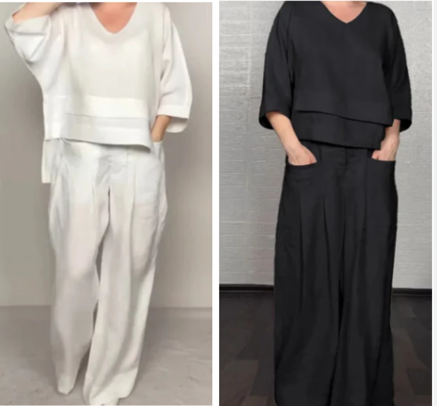 “ClaraPure FlowSet Minimalist Oversized Two-Piece Set”