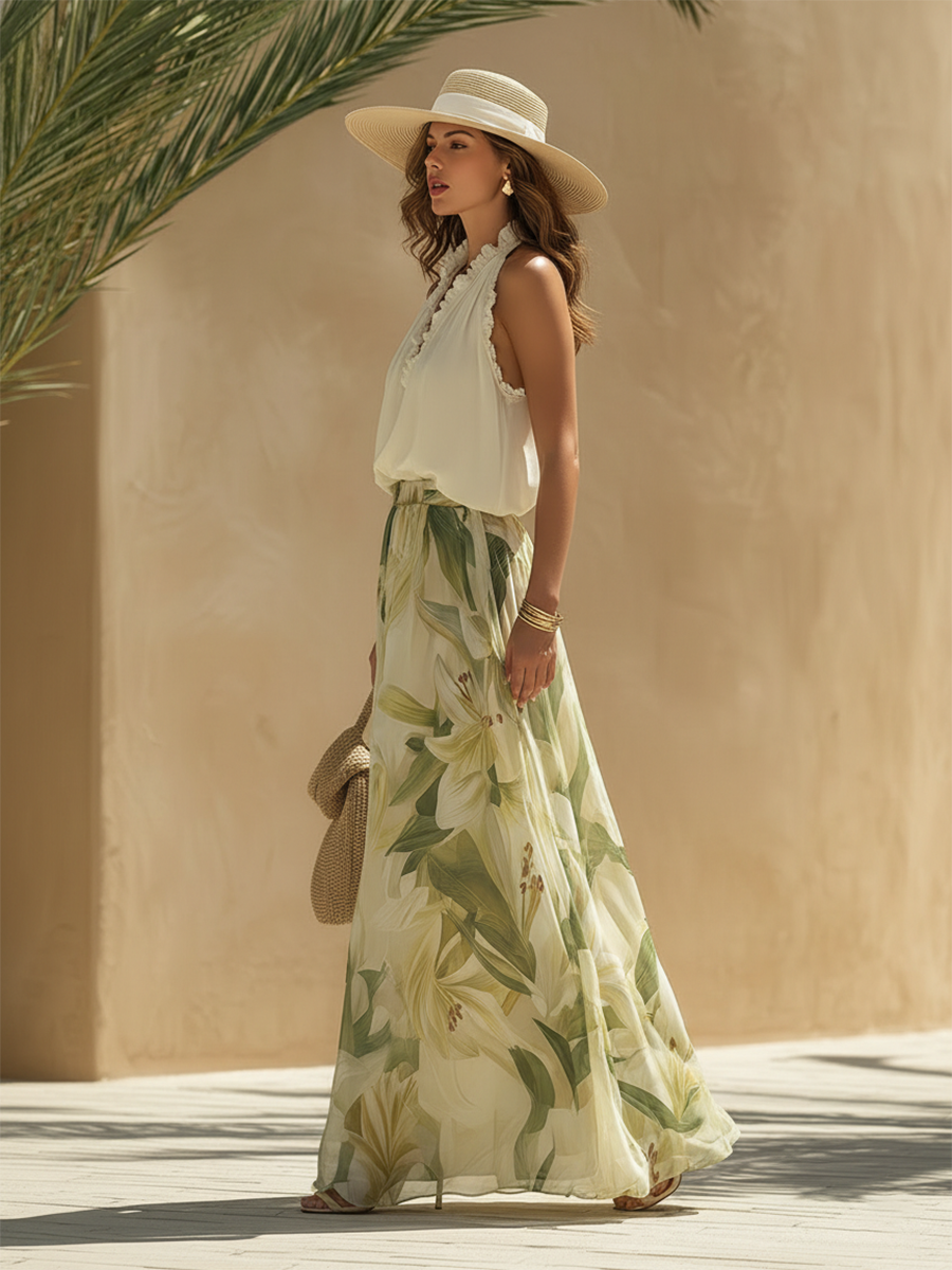 Lyselle™ Set – Elegant Floral Two-Piece Outfit