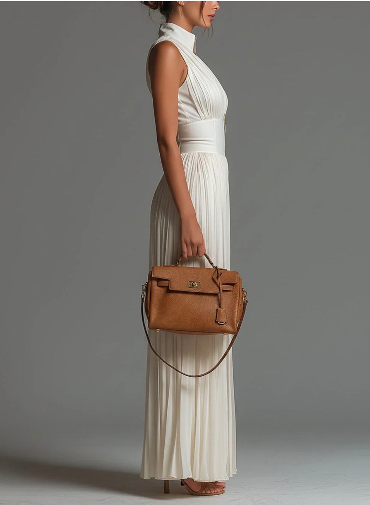 ESSENTIAL – Pleated Black Chiffon Jumpsuit