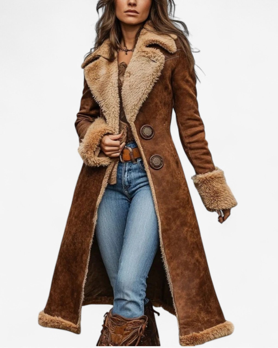 Long Faux Fur Coat
