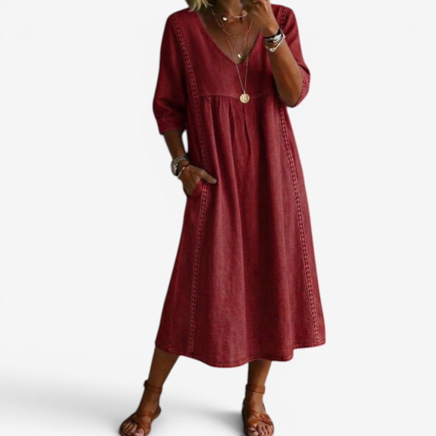 Carolline™ Embroidered Summer Dress