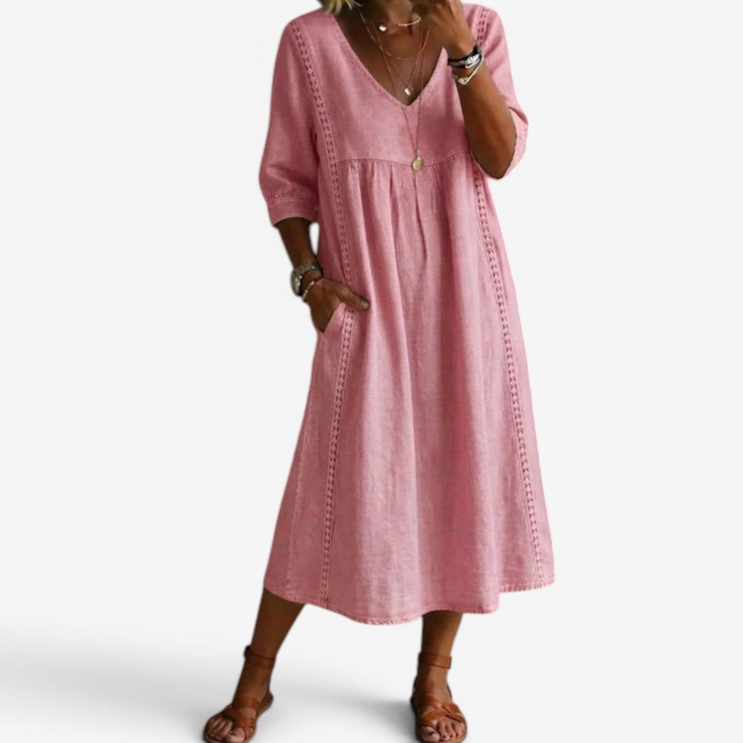 Carolline™ Embroidered Summer Dress