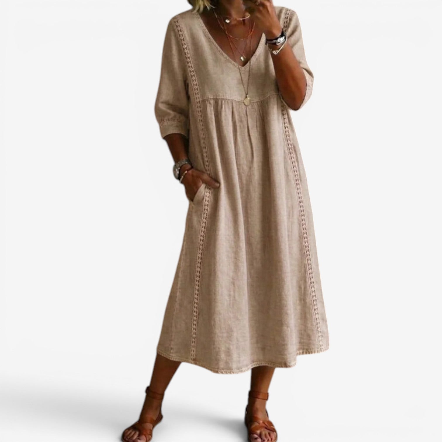 Carolline™ Embroidered Summer Dress