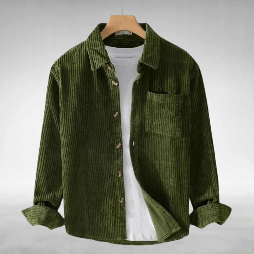 Simon™ -  Casual Corduroy Long Sleeve Shirt