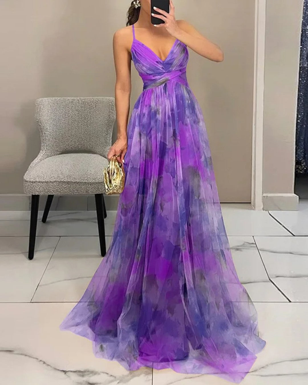 DELACROIX | Floral Elegance Maxi Dress