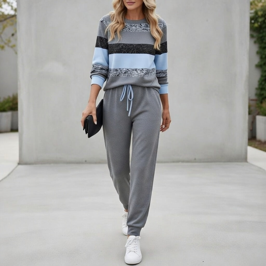 LineaViva StrisciaComfort StripeEase Women’s Tracksuit Set