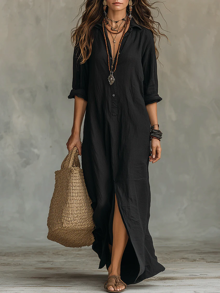 SAULE | Effortless Maxi Dress with a Flattering Silhouette for Versatile Everyday Wear