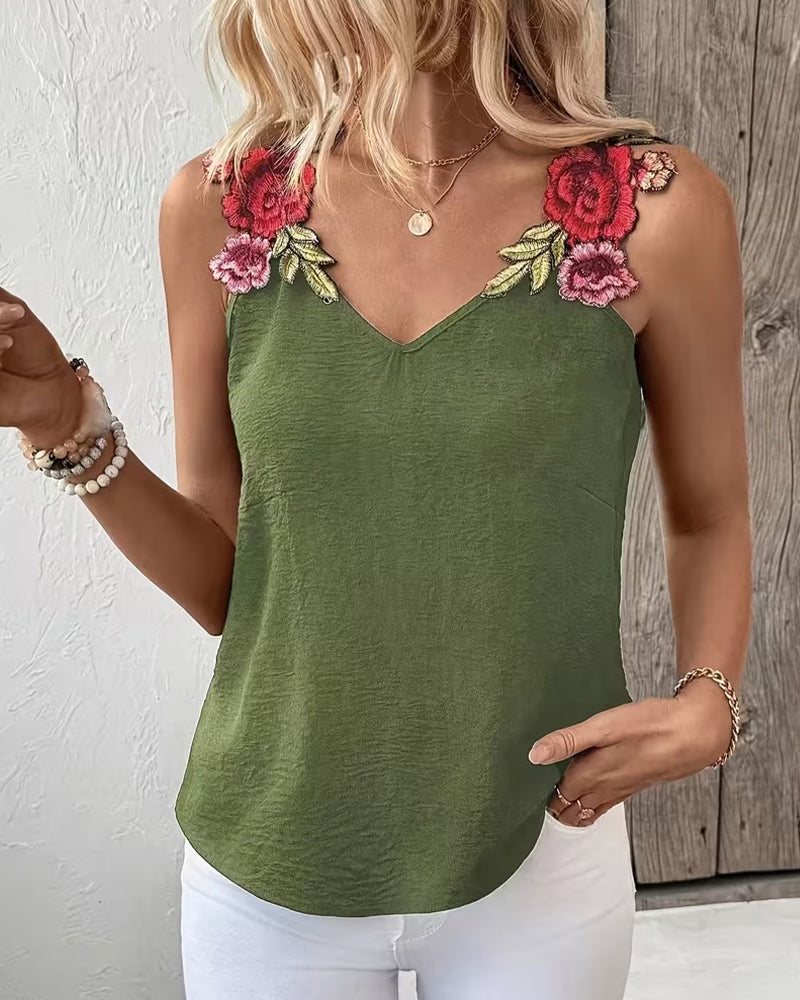 Women's Casual Floral Print Tank Top 🌸👚✨